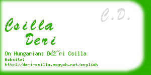 csilla deri business card